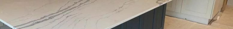 marble effect quartz kitchen worktop
